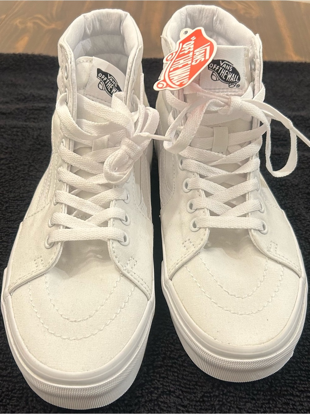 Vans White High-Top Canvas Sneakers